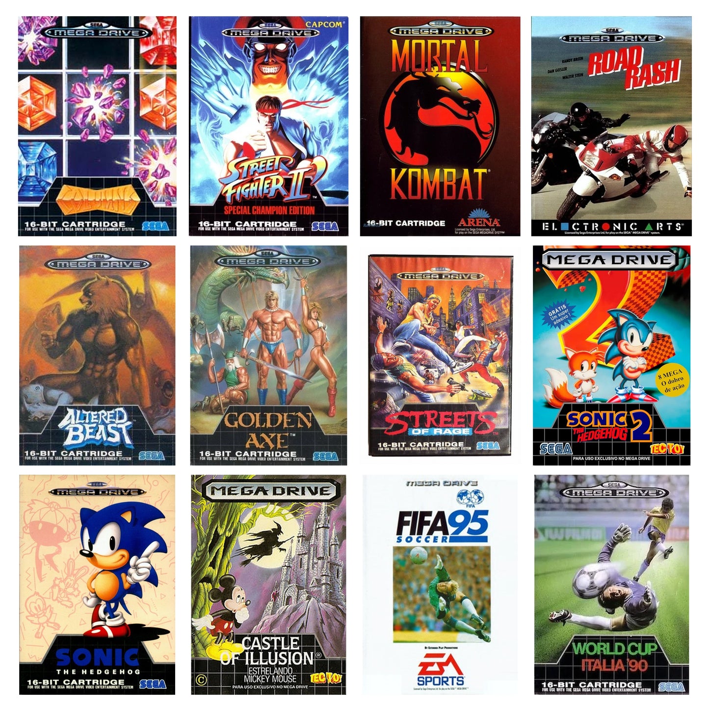 Sega Mega Drive Classic Games Wholesale Bundle (12 Titles)
