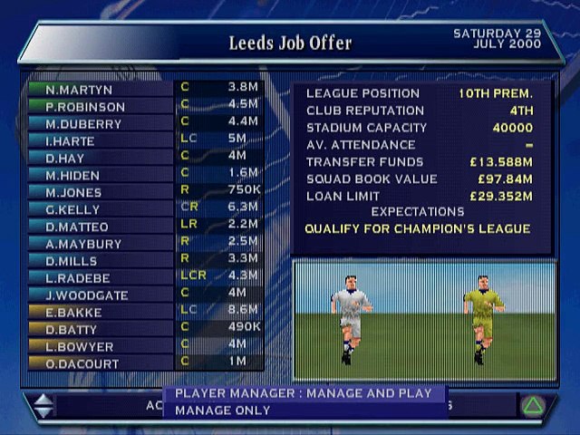 Alex Ferguson's Player Manager 2001