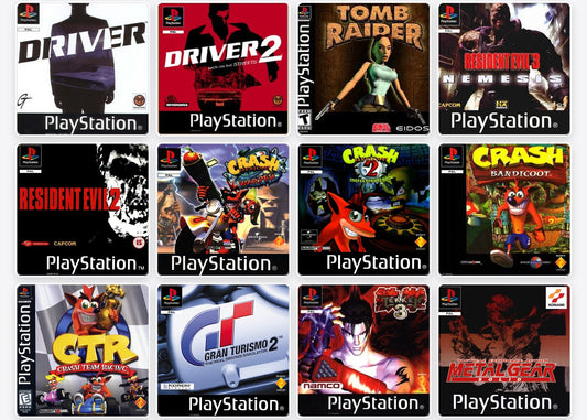 بوكس ألعاب بلايستيشن ون بالجملة — اثنتا عشرة لعبة كاملة بالمحتويات الأصلية