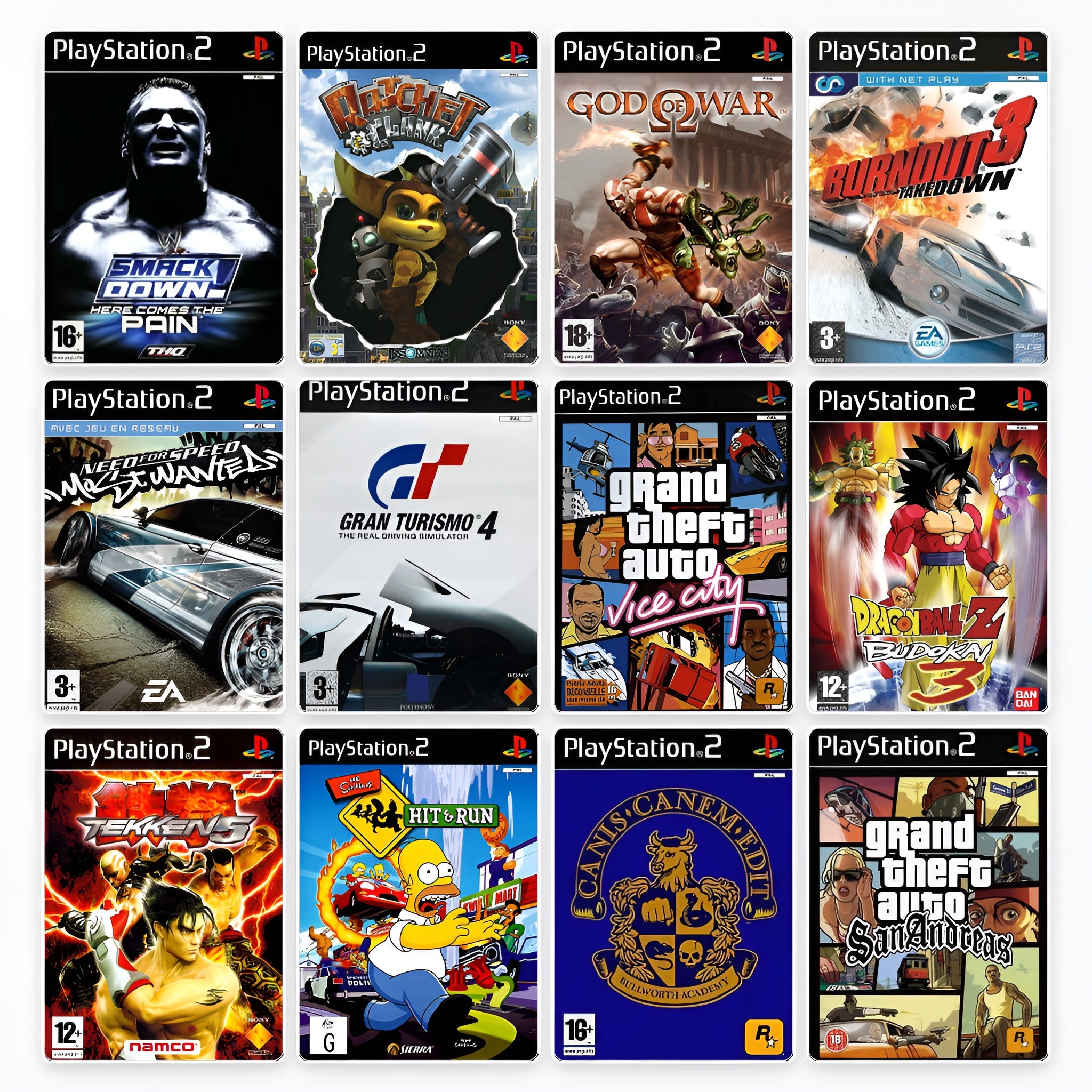PS2 Classic Games Wholesale Bundle – 12 Iconic Titles – Gamer's Haven